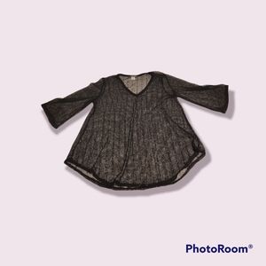 Jordan Taylor Women's sequin mesh swimsuit cover up size large black